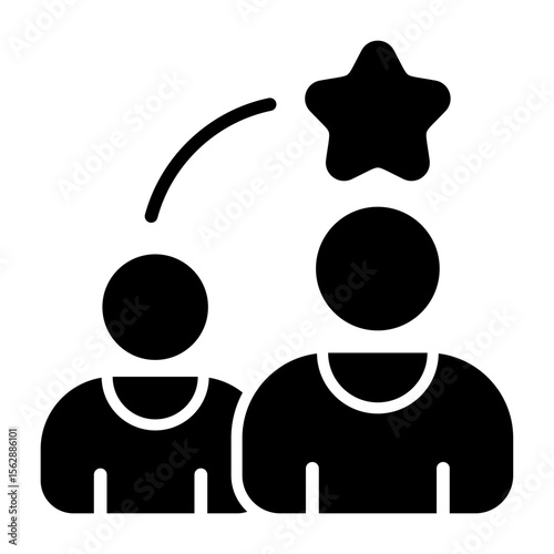 Leadership Modern Solid Style Vector Icon