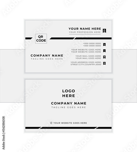  Professional trendy business card with luxury shapes. Visiting cards with modern design. best for print items. editable vector illustration. 
             