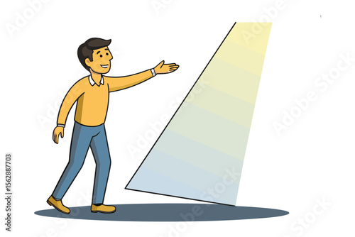  Guiding Light: A person reaches out toward a ray of light, creating a sense of aspiration, hope, and direction, inviting viewers to envision a future filled with promise.