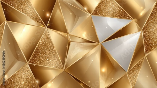 Sparkling gold glitters and dazzling diamonds on a dark surface creating a luxurious and elegant atmosphere
