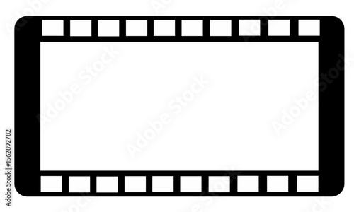 Transparent background with a typical film frame, featuring a classic style frame that gives a cinematic impression and a unique and elegant visual aesthetic.