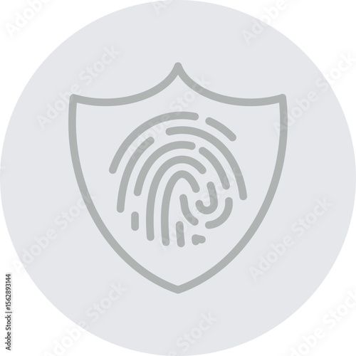 Access Control Vector Line Grey Circle Grey