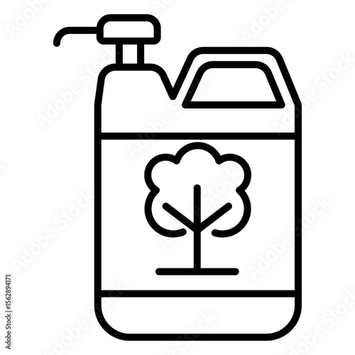 eco detergent outline icon
