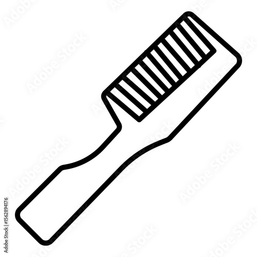 wooden comb outline icon