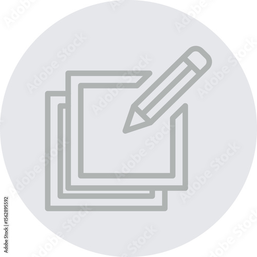 Copy Editing Vector Line Grey Circle Grey