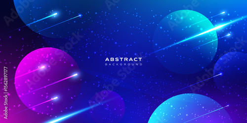 Galaxy Space purple blue background, Night starry sky, Colorful cosmos, milky way,  Bright cosmic backdrop, banner, template, cover, wallpaper, vector illustration