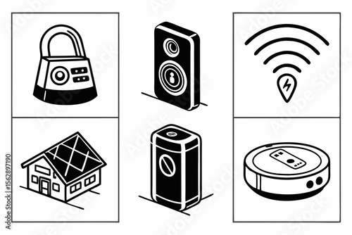 set of household appliances
