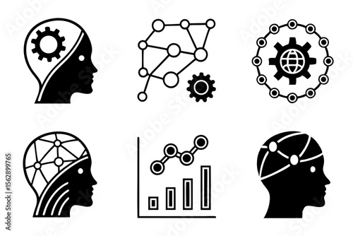 human head with gears