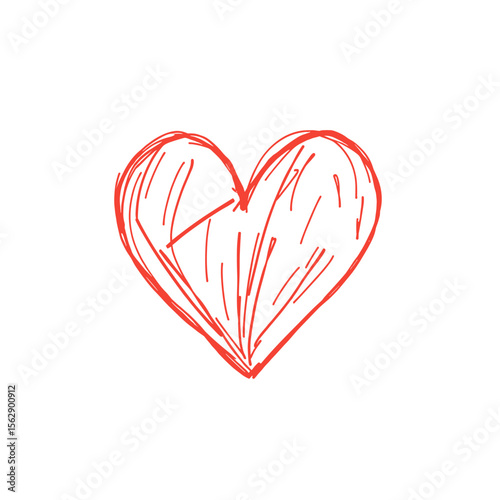  Hand-Drawn Colorful Heart Shapes | Cute Doodle Style Vector Clipart