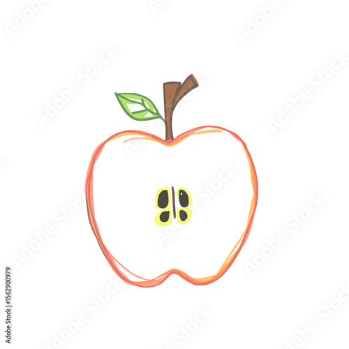 Kids' Hand-Drawn Fruits Clipart | Cute Doodle Fruit Set for Learning & Crafts