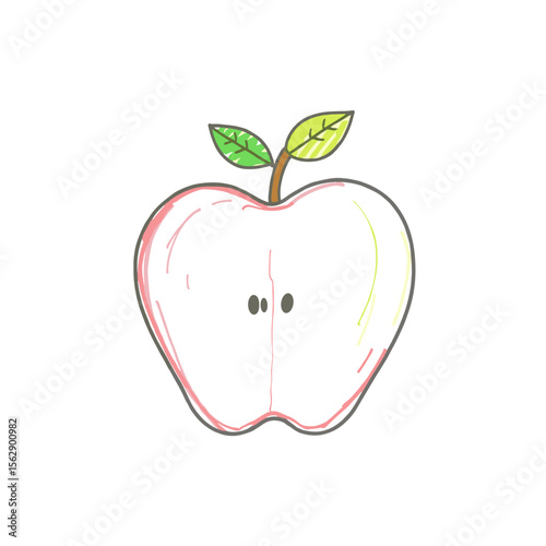 Kids' Hand-Drawn Fruits Clipart | Cute Doodle Fruit Set for Learning & Crafts
