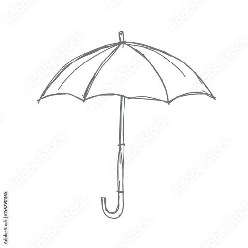 Hand-Drawn Umbrella Illustration | Sketch-Style Vector Art
