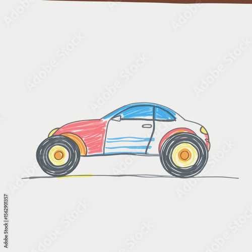 How To Draw A Car For Kids & Toddlers | Easy Car Drawing Step By Step