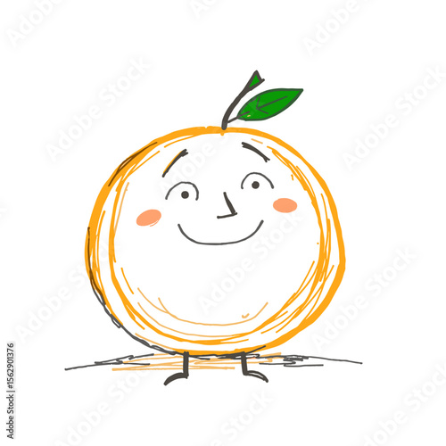 Kids' Hand-Drawn Fruits Clipart | Cute Doodle Fruit Set for Learning & Crafts