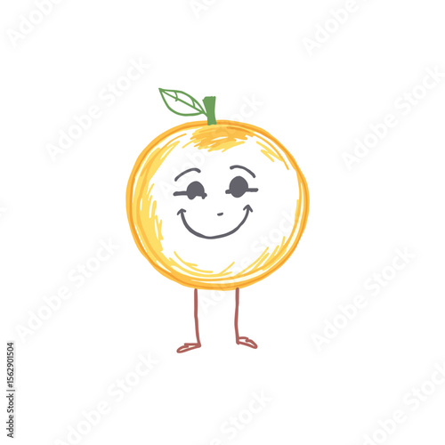 Kids' Hand-Drawn Fruits Clipart | Cute Doodle Fruit Set for Learning & Crafts