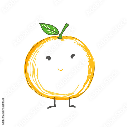 Kids' Hand-Drawn Fruits Clipart | Cute Doodle Fruit Set for Learning & Crafts
