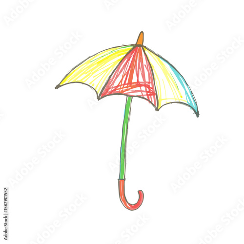 Hand-Drawn Umbrella Illustration | Sketch-Style Vector Art