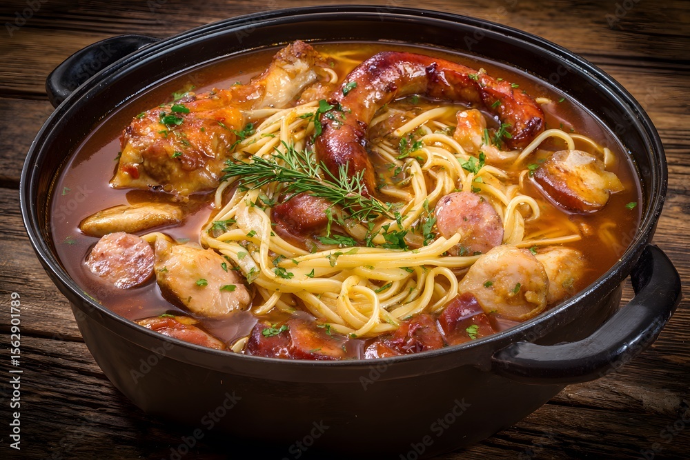 Delectable One Pot Pasta Meal With Herbs and Broth Delectable One Pot Pasta Meal With Herbs and Broth