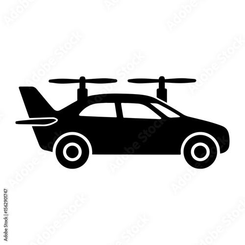 Flying car vehicle future transportation innovation automotive technology concept design illustration