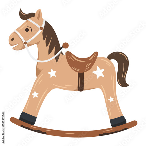 rocking horse vector illustration