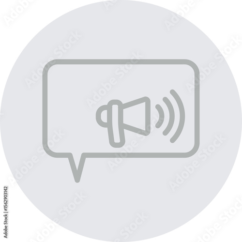 Audio Transcription Vector Line Grey Circle Grey