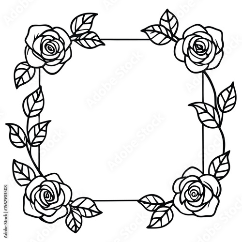 Vector floral   frame