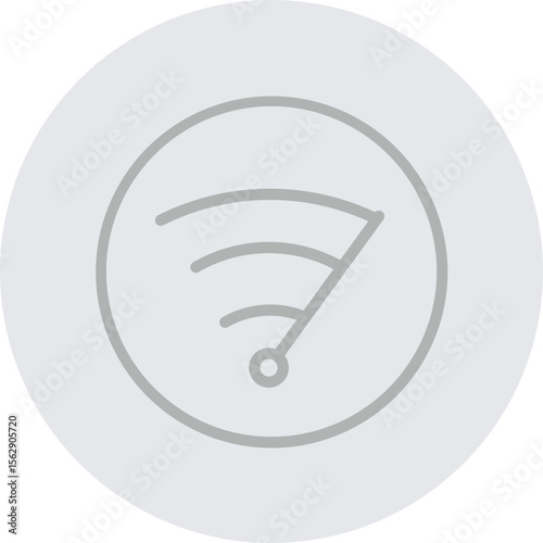 Network Speed Vector Line Grey Circle Grey