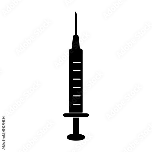 Syringe vector illustration medical injection needle vaccination shot healthcare icon isolated on white