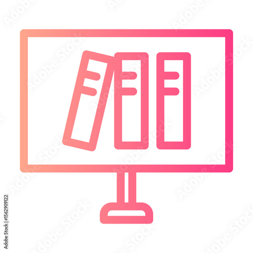 online library gradient icon