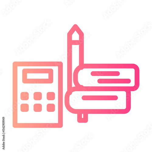 school material gradient icon