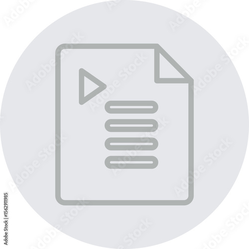 Playlist Vector Line Grey Circle Grey