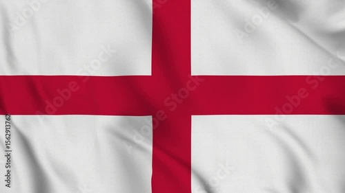 Flag of England – 4K Seamless Loop of the St George’s Cross Banner