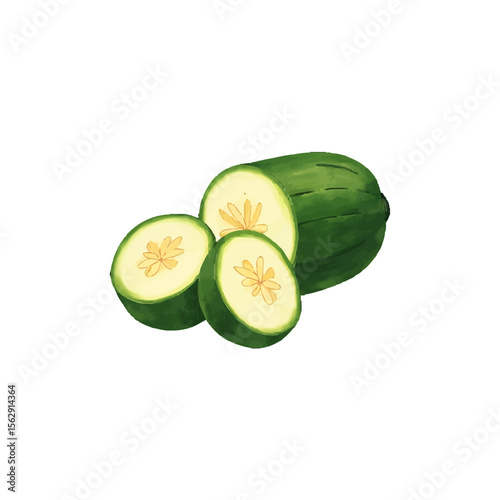 cucumber isolated on white background