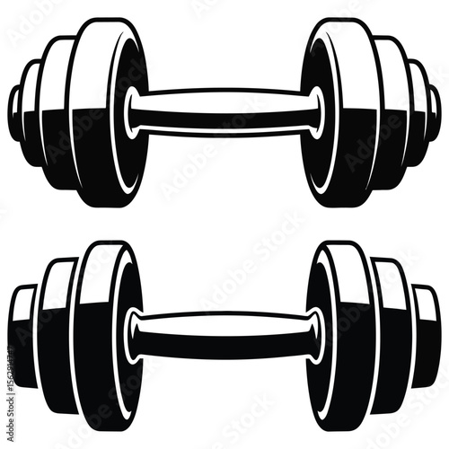 dumbbell isolated on white