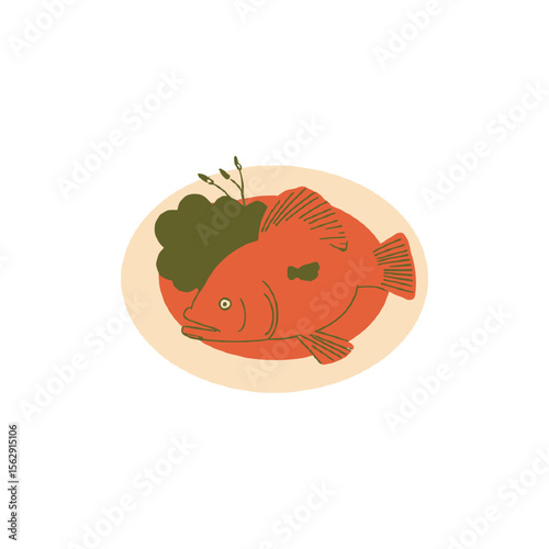 salmon steak on white background