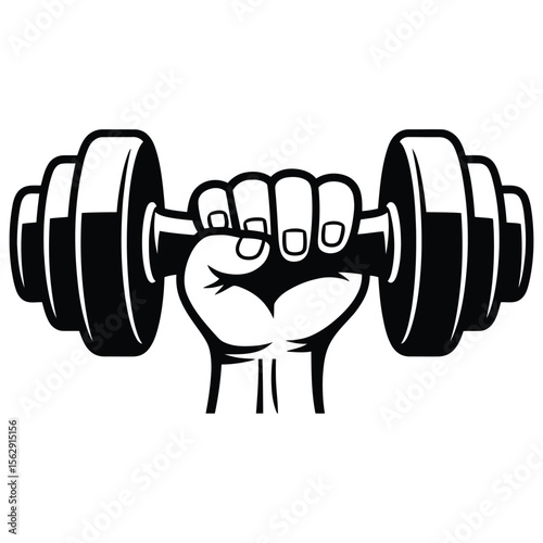 hand holding dumbbell