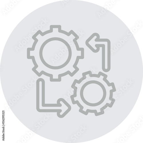 Evolve Vector Line Grey Circle Grey