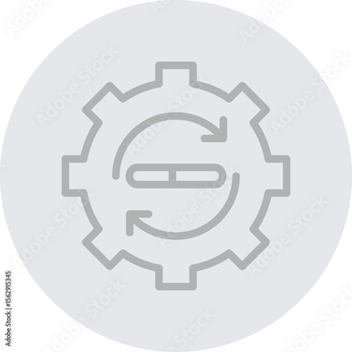 Software Update Vector Line Grey Circle Grey