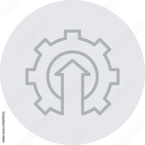 System Upgrade Vector Line Grey Circle Grey