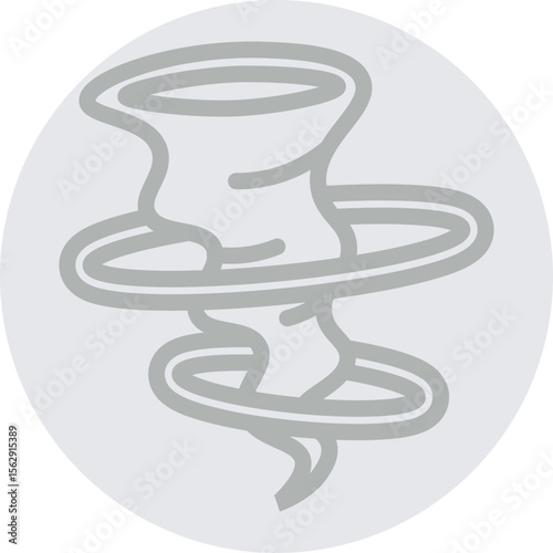Tornado Vector Line Grey Circle Grey