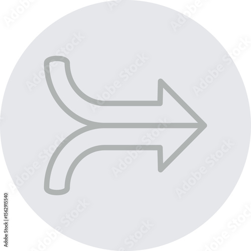 Merge Arrows Vector Line Grey Circle Grey