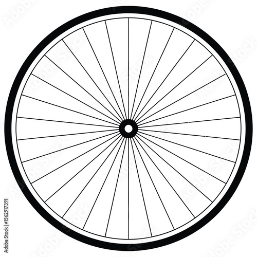 red bicycle wheel