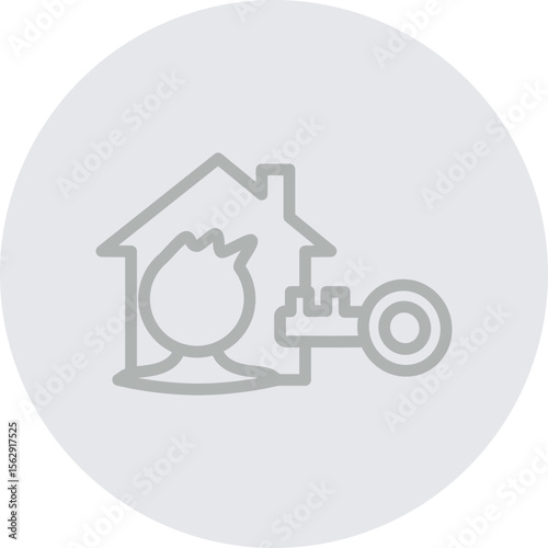 Tenant Vector Line Grey Circle Grey