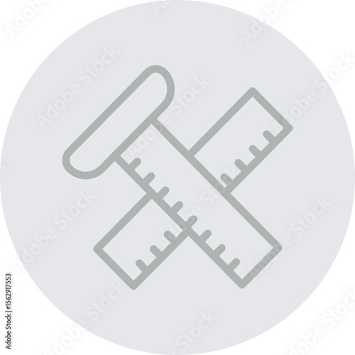 Surveyor Equipment Vector Line Grey Circle Grey