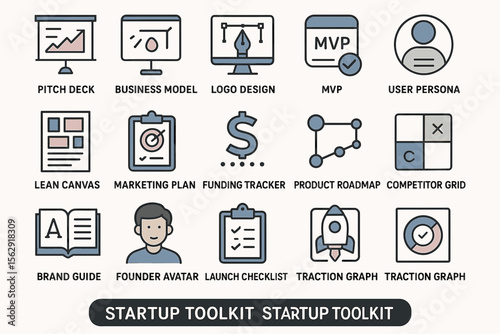 Comprehensive startup toolkit with business models and marketing plans