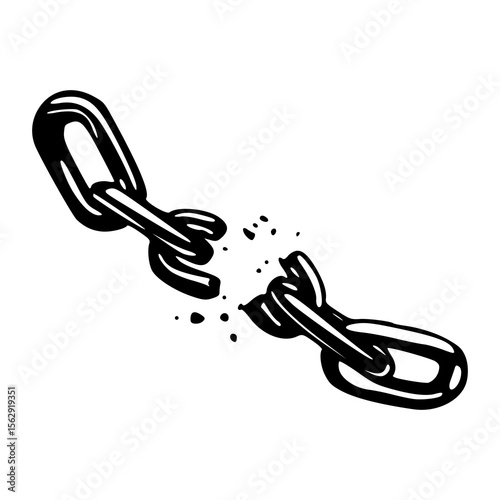 broken chain clipart - symbol of freedom