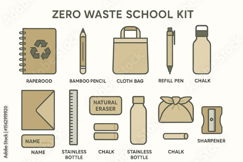 Eco-friendly school kit: sustainable supplies for a zero waste lifestyle
