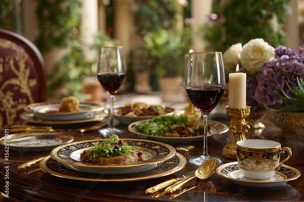 Fototapeta premium christmas table setting