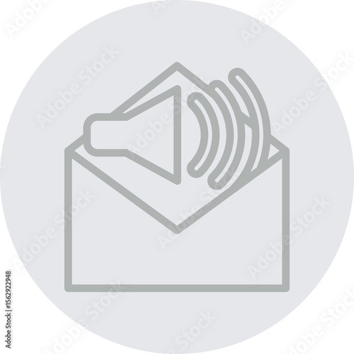 Voicemail Vector Line Grey Circle Grey