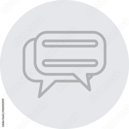 Conversation Vector Line Grey Circle Grey